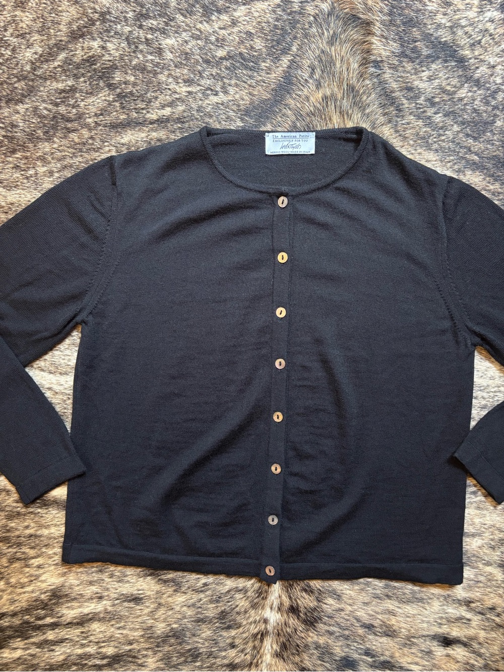 The American Petite, Lord & Taylor Cardigan, Merino Wool, Made in Italy, Size MP